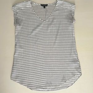 Express black and white top